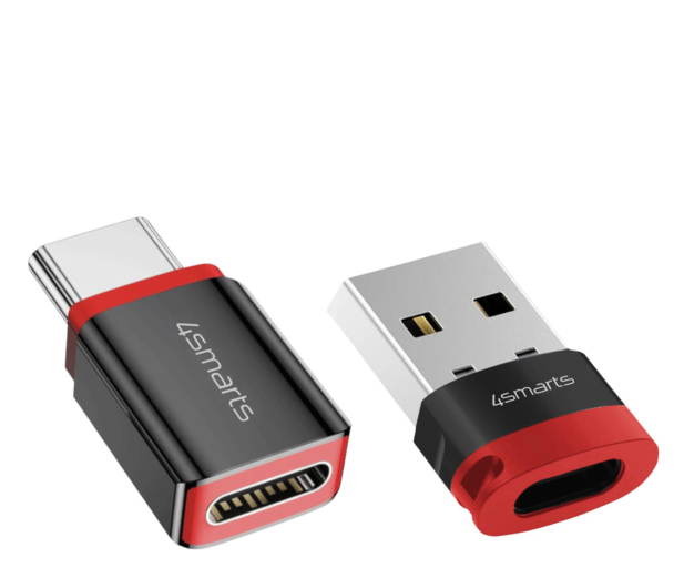 4smarts Adapter Data Blocker USB-C do USB-A/USB-C czarny 2szt - 1512614 - zdjęcie